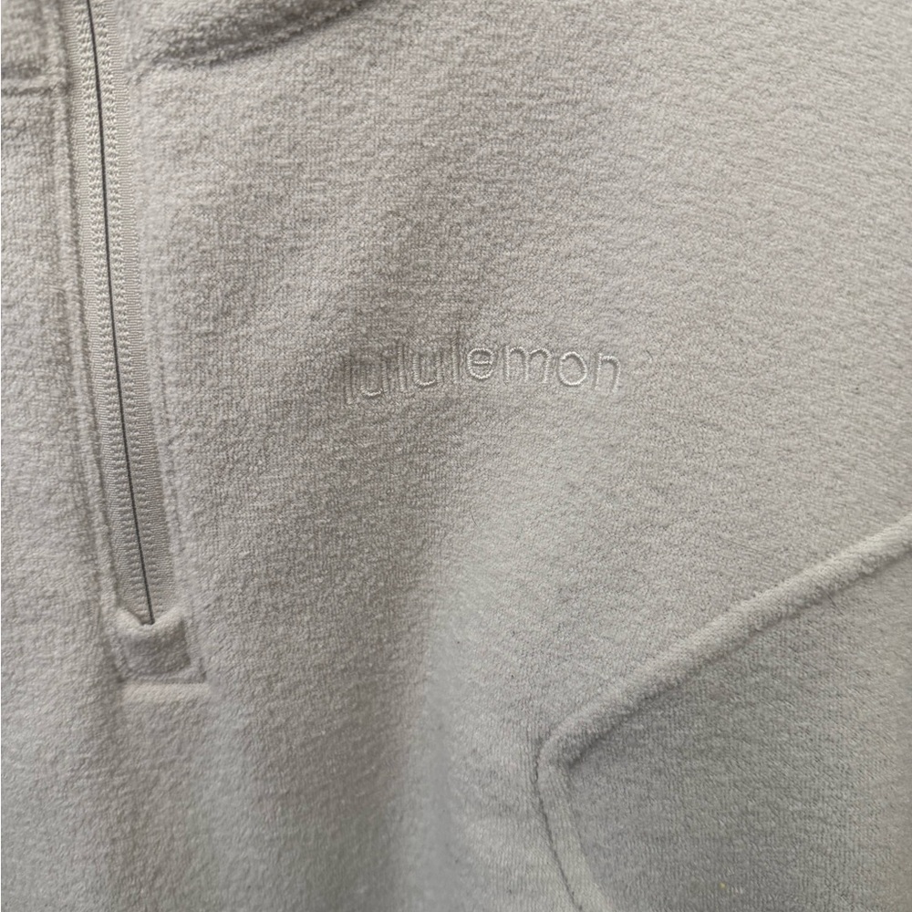 Lululemon Looped Terry Fleece Half-Zip Hoodie in 
Bone, 6 - Picture 5 of 6